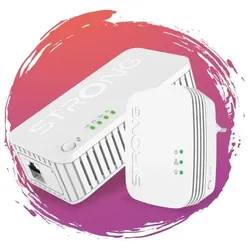 Strong Powerline Wi-Fi 1000 Mini 2er-Pack (1000 Mbit/s), Powerline, Weiss