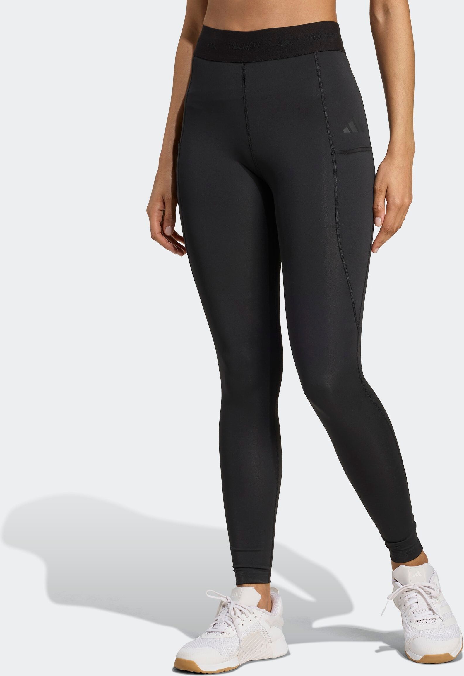 Trainingstights ADIDAS PERFORMANCE "ADIDAS TECHFIT COLD.RDY FULL-LENGTH LEGGINGS", Damen, Gr. XS, N-Gr, schwarz (schwarz, normal, gr.), Obermaterial: 79% Polyester, 21% Elasthan, Hosen Trainingstights schwarz, normal, gr. XS, N-Gr
