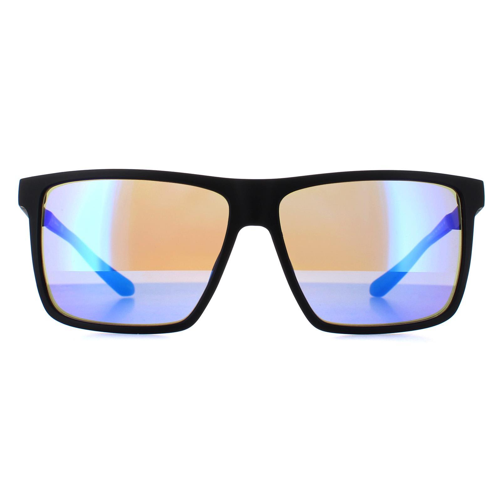 Dragon Rectangle Mens Matte Black Lumalens Blue Ionized Sparrow