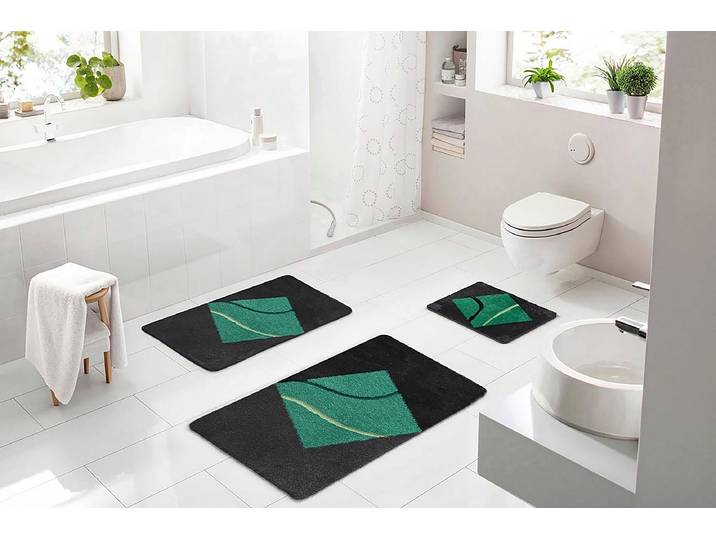 Tapis de bain Nima 60 x 100cm Vert/Vert