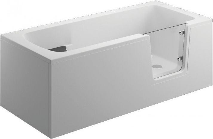 Aqua For You | Badewanne - AVO Wanne - 180x80 cm - Weiß - Für Menschen mit Behinderung - Mit Tür - Antibakterieller Beschichtung - mit Verkleidung