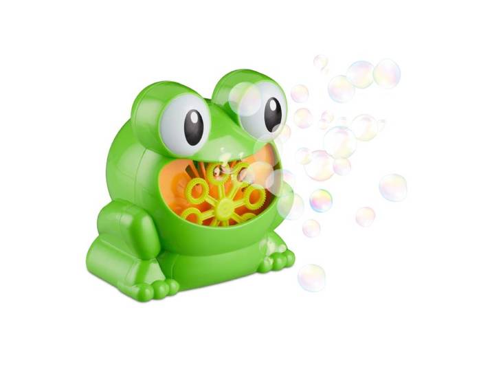Relaxdays Machine à bulles de savon Grenouille
