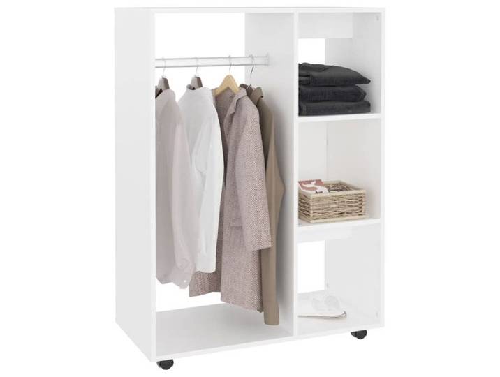 Armoire à vêtements Blanc - gkk - à 3 niveaux 80x40x110 cm Bois d'ingénierie gg198