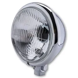 HIGHSIDER smart 5 3/4 Zoll Scheinwerfer Bates Style Chrom E-geprüft (1Stck)