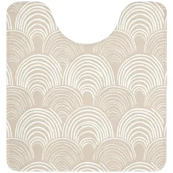 WC-VORLEGER Wellen - Textur - Beige Toilettenvorleger 55x60 cm