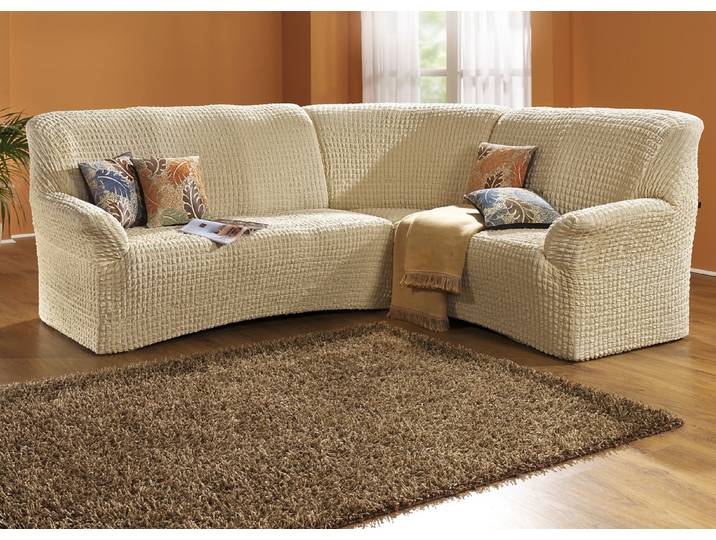 Bi-elastische Stretchbezüge, Creme, Größe 106 (Stuhlbezug)