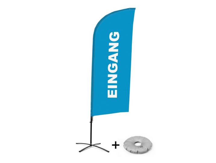 Showdown Displays Standregal Showdown Displays Beachflag - Komplett-Set - Eingang - Deutsch - Blau, 1-tlg.