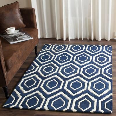 SAFAVIEH Handmade Chatham Alwine Moroccan Modern Wool Rug
