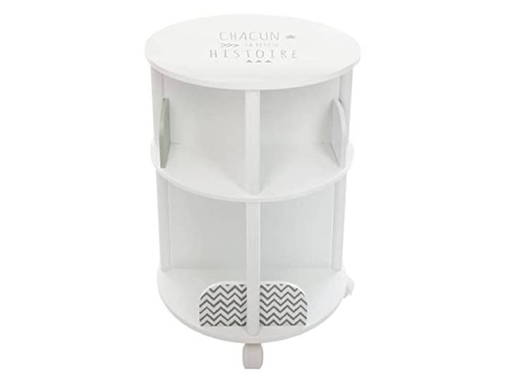 Atmosphera - Kinderbücherregal rund - weiß und grau H 59 cm - Grau