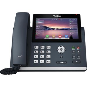 Yealink Telefon SIP-T48U, schwarz, schnurgebunden, mit Touchscreen