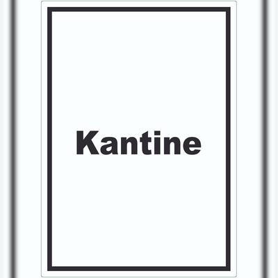 HB-Druck Kantine Aufkleber mit Text essen und trinken hochkant A2 (420x594mm)