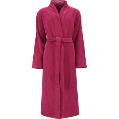 Bademantel VOSSEN "Alabama, ideal für Sauna & Spa, Hotelbademantel, Morgenmantel" Gr. S, lila (lila rain), L:125cm, Baumwolle, Hausmäntel, Bademantel, Stehkragen