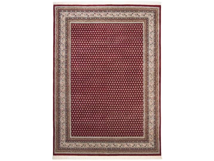 Orientteppich THEKO Abbas Meraj Mir, handgeknüpft , rot (rot, creme), B:90cm H:12mm L:160cm, Schurwolle, Teppiche, Orientteppich, reine Wolle, mit Fransen, Wohnzimmer
