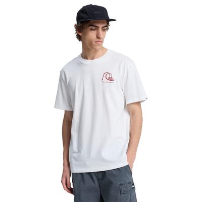 T-Shirt QUIKSILVER "Evo Original", Herren, Gr. M, weiß, Obermaterial: 100% Baumwolle., Shirts T-Shirt
