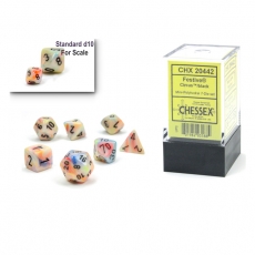 Chessex Würfel - MINI Festive Circus/black (7-Mini-Würfelset) 292744