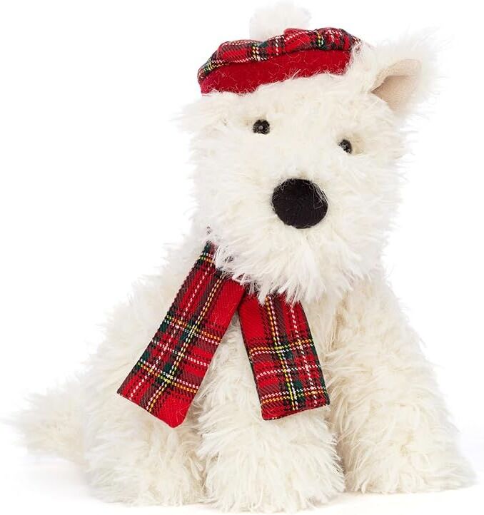 Jellycat Winter Warmer Munro Scottie Dog - H : 21 cm x L : 12 cm - Retired