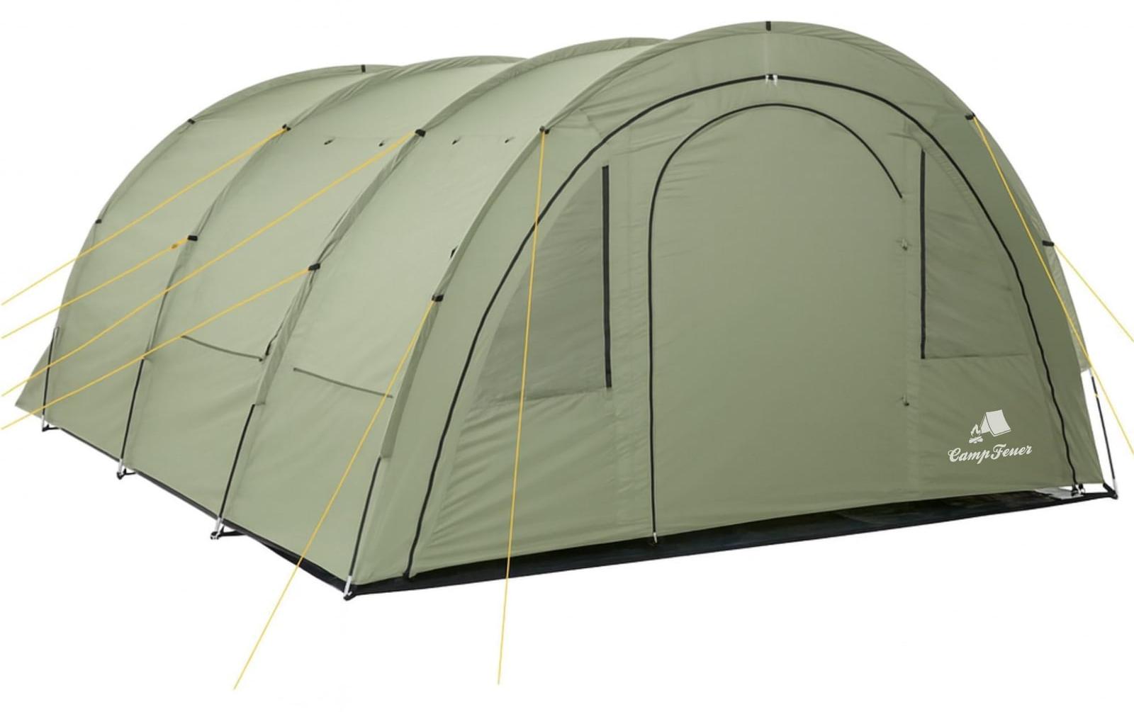 Tunnelzelt Familienzelt Campingzelt - 4 Personen - Wassersäule 5000 mm - Grün - Für Familie und Trekking