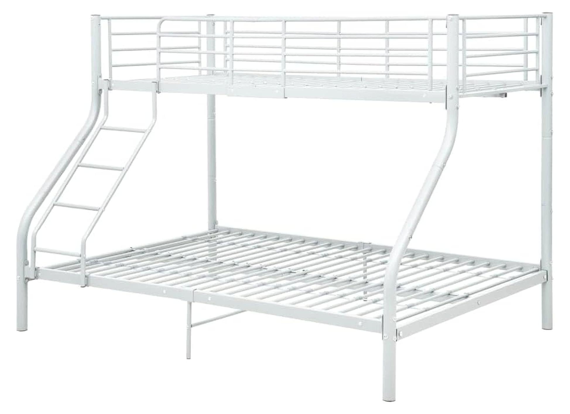 Etagenbett Metallbett Hochbett Kinderbett Doppelstockbett Schlafzimmerbett Weiß 140x200cm 90x200cm