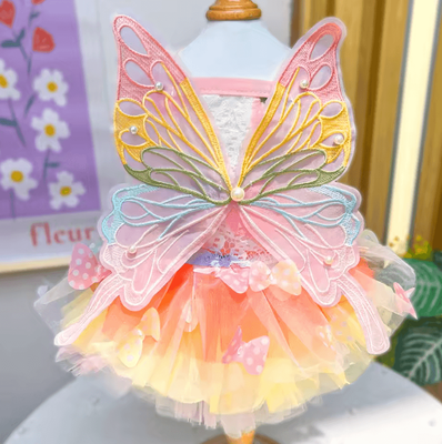 Inspire Curations Butterfly Princess Pet Dress For Cats & Small Dogs 39a3 xl