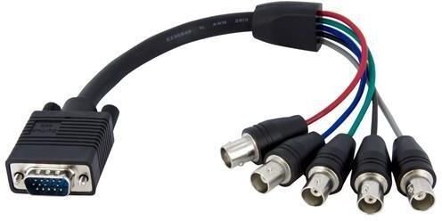 StarTech.com VGABNCMF1 0.3m VGA to 5 BNC RGBHV Monitor Cable (M/F)