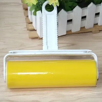 Friendly Fresh Finds Large Washable Reusable Pet Hair Remover Roller Portable & Efficient Household Cleaning Tool yellow