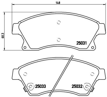 Brembo Bremsensatz, Scheibenbremse Bremsensatz-Vorderachse Coated Disc Line / Standard Ijzjsgfcq9 Vorderachse Innenbelüftet 276mm 26mm Für Vaughall Op