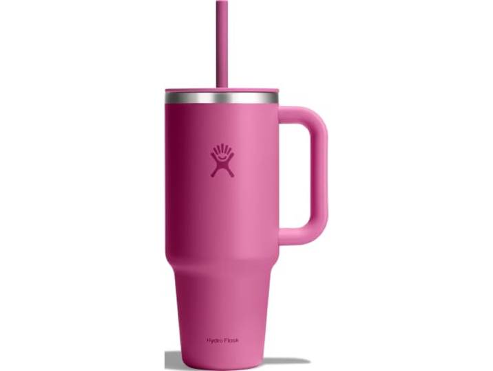 HYDRO FLASK - Travel Tumbler 1180 ml (40 oz) mit verschließbarem Press-In-Strohhalmdeckel - Edelstahl - Doppelwandige Vakuumisolierung - Spritzwassergeschützter Deckel - Reef