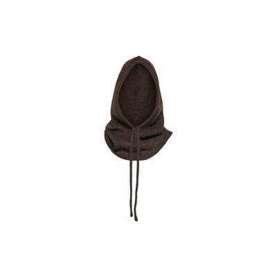 Strickmütze ONLY "ONLBERINE BALACLAVA ACC", Damen, braun (schwarz coffee), Rippstrick, Materialmix, unifarben, Mützen Strickmütze, Materialmix