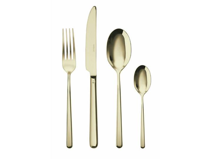 sambonet Besteck-Set Sambonet Linear Besteckset 24-teilig PVD Champagne