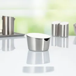 Caterado Zuckertopf mit Deckel VISTA, Durchmesser: 100 mm, Höhe: 62 mm, Inhalt: 230 g, mit gebürsteter Oberfläche,