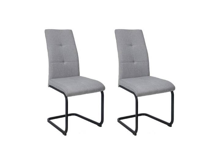 freiraum Freischwinger Chicago, (2er-Set) in Grau, Stoff - 45x97x61cm (BxHxT)