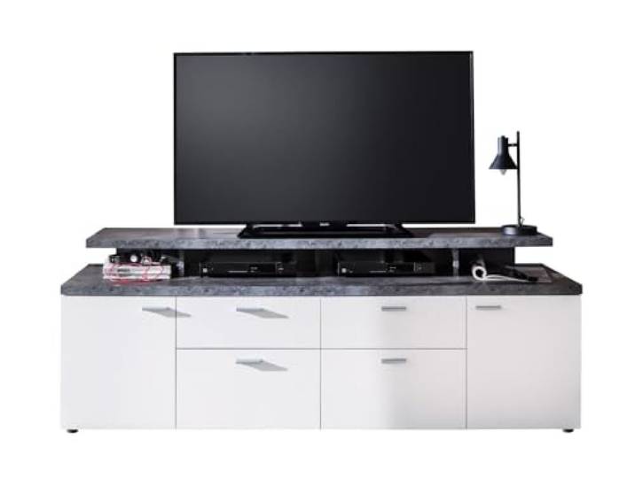 trendteam smart living Mediawand MoodMedia Weiß · B 180 x H 66 cm