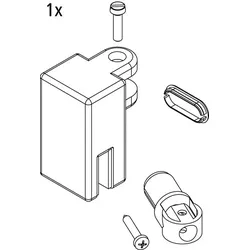 Kermi EBRA022 Set Stabilisierung Kopf, silber mattglanz, 2535120 2535120