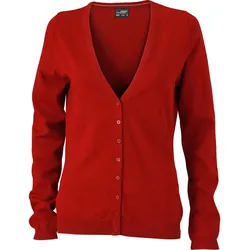 James & Nicholson Damen V-Ausschnitt Cardigan JN660 bordeaux M