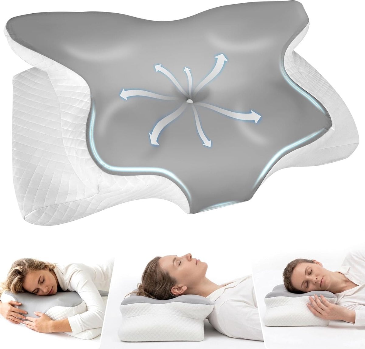 Ergonomisch Nekkussen van Traagschuim met Vlinderdesign - Orthopedisch Hoofdkussen en Neksteunkussen
