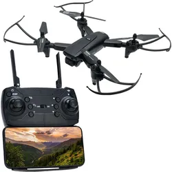 Casativo WiFi-FPV-Quadrocopter-Drohne, faltbar, HD Kamera, OpticalFlow, App (8 min, 131 g), Drohne