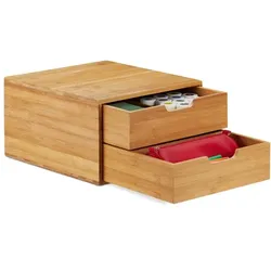 Relaxdays Schubladenbox Bambus Hellbraun