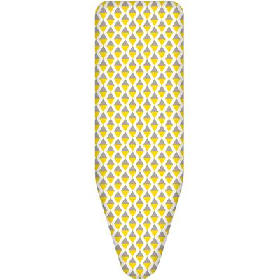 Bügelbrettbezug BISCHOF COLOMBO "TRIANGOLO GIALLO", gelb (bunt), Baumwolle, Bügelbrettbezüge, 140 x 55 cm
