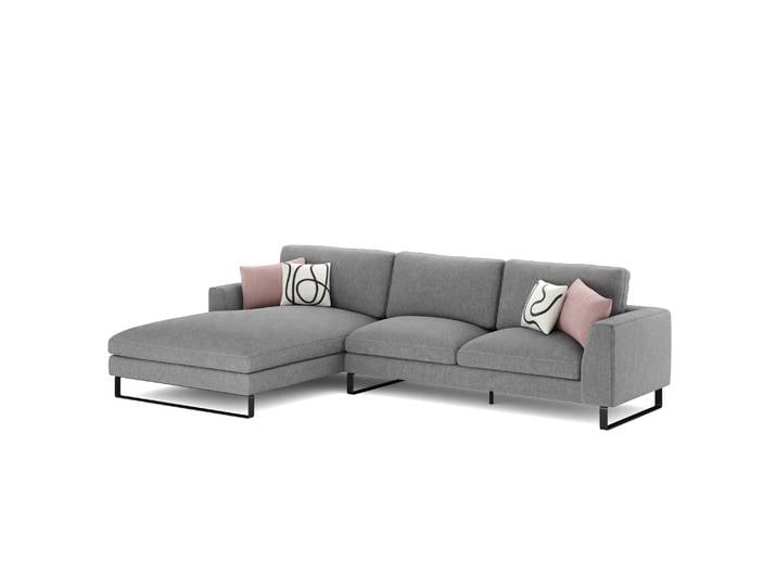 Ecksofa THILO links grau