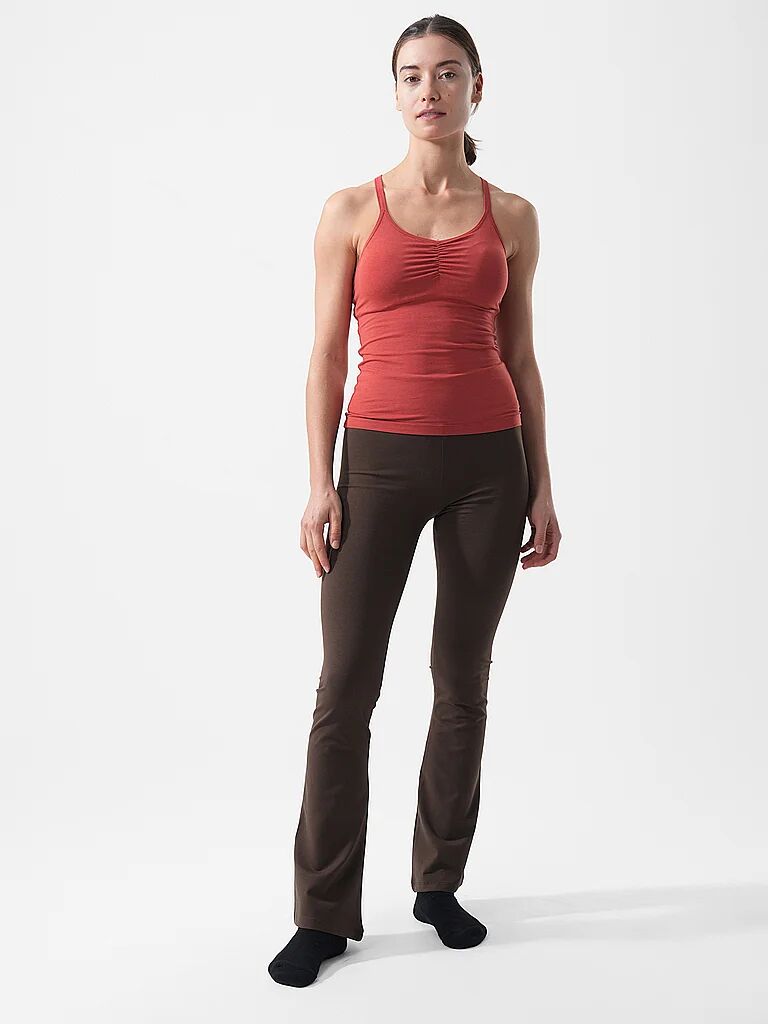 MANDALA Damen Yoga Hose Classic Rolldown braun   L W