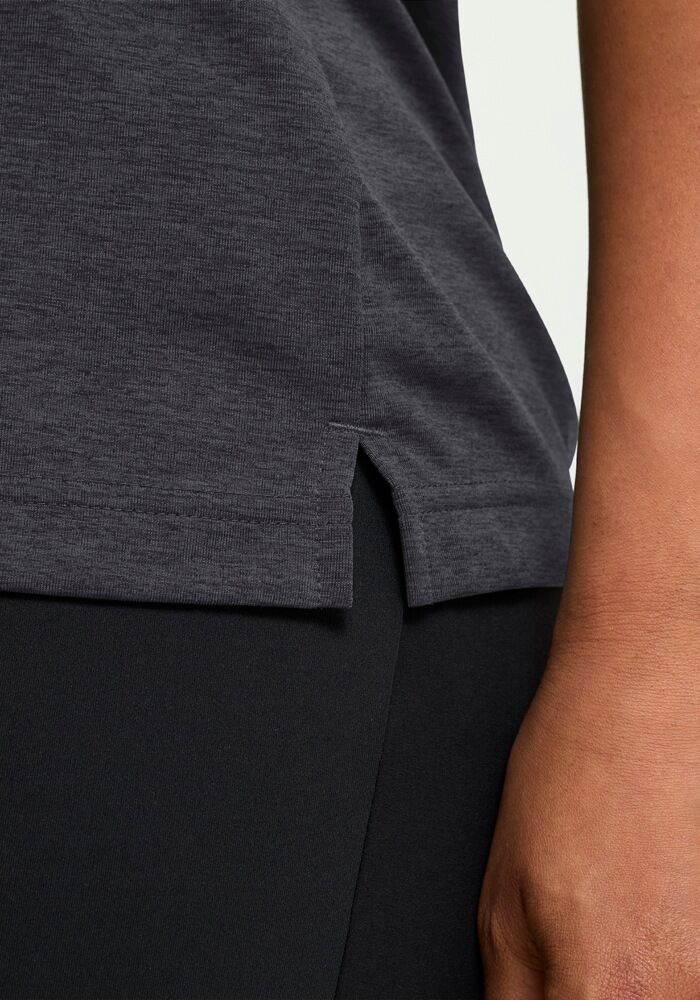 Tanktop JACK WOLFSKIN "WILDTRAIL TANK TOP W", Damen, Gr. S (36), schwarz (phantom), Obermaterial: 100% Polyester, normal, Rundhals, Tops Tanktop, sportlicher Stil, ohne Verschluss, mit Rundhalsausschnitt phantom S (36)