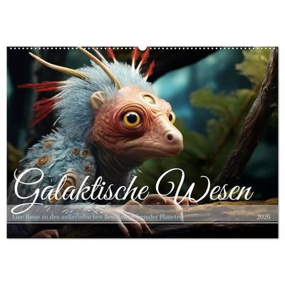 Galaktische Wesen (Wandkalender 2026 DIN A2 quer), CALVENDO Monatskalender
