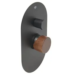 SAT Fusion Dusch- und Badewannenarmaturen Hebel - Dunkelholz SATBSFU215DTC