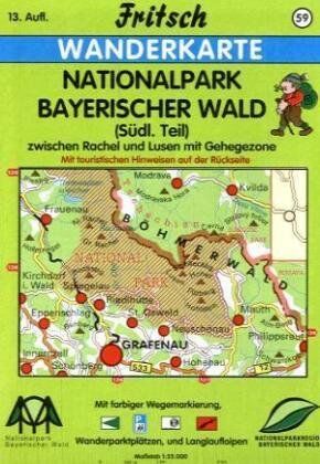 Fritsch Karten, Nr.59, Nationalpark Bayerischer Wald: Südlicher Teil. Zwischen Rachel und Lusen mit Gehegezone. Mit touristischen Hinweisen auf der Rückseite und farbiger Wegemarkierung - Preis vom 14.10.2026 23:07:16 h
