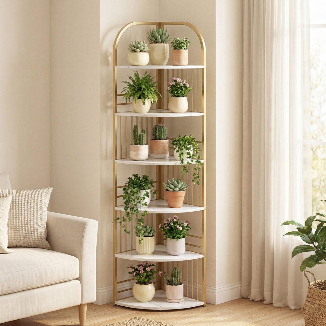 Borough Wharf 181.5cm H x 42cm W Metal Bookcase White 181.5cm H X 42cm W X 42cm D