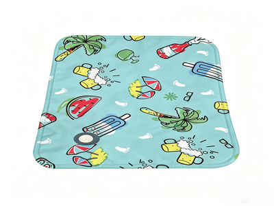 Fusion Finds Self Cooling Pet Cooling Mat For Dogs & Cats Portable Cooling Gel Pet Pad For Summer green Summer Series s