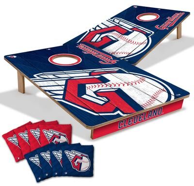 Skip's Garage Cleveland Guardians MLB Tailgate Cornhole Board Set
