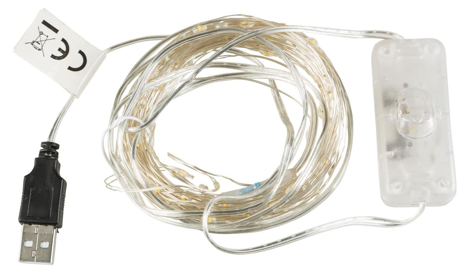 Idena 120er Micro LED Lichterkette in het zilver, 13,5 m