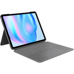 Logitech Combo Touch (DE, Apple iPad Air 13 2024, Apple iPad Air 13 2025, Apple iPad Air 13 2026), Tablet Tastatur, Grau