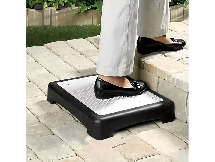 Marchepied robuste réglable antidérapant en polypropylène avec tapis en caoutchouc, portable, intérieur/extérieur, pour voiture, lit, escaliers